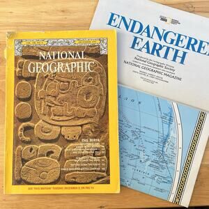 Vintage National Geographic Magazine December 1975 Mayan Wind Power Yukon Amana